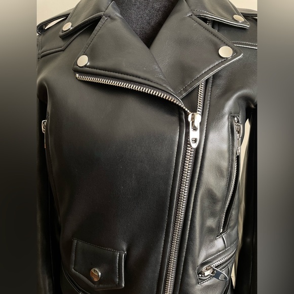 SOLD Zara Faux Leather Jacket - Picture 3 of 10